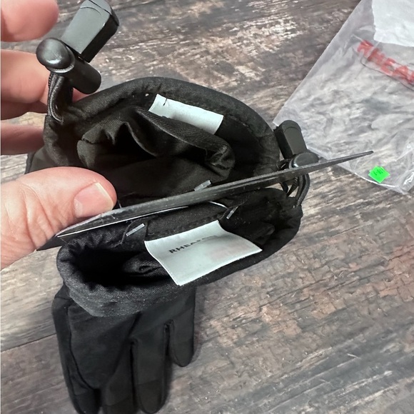 Rheafon Ski Snow Black Winter Gloves Waterproof Adjustable Cuffs Mens Medium - Picture 4 of 7